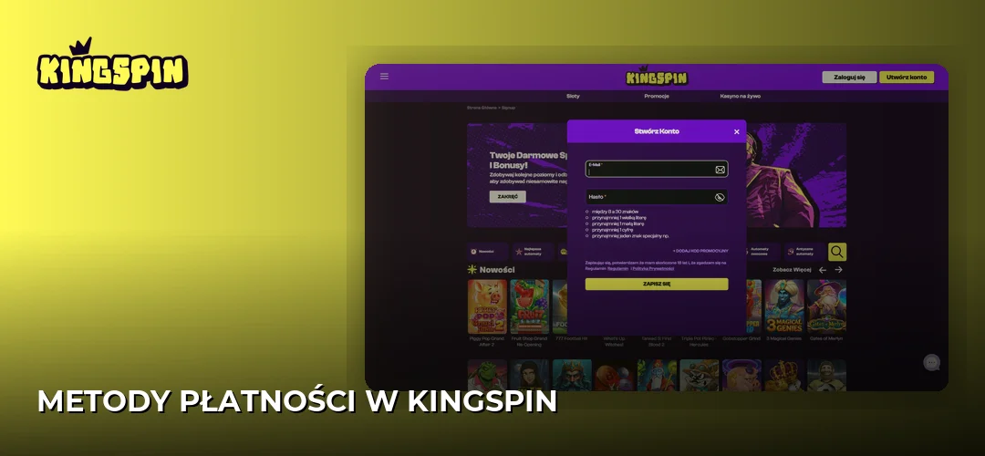Zrzut ekranu strony KingSpin