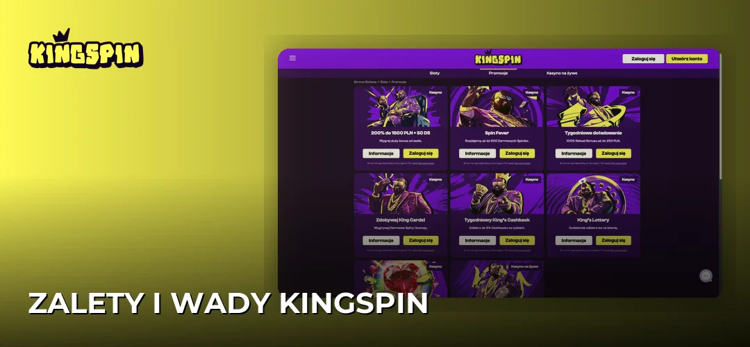 Zrzut ekranu strony KingSpin